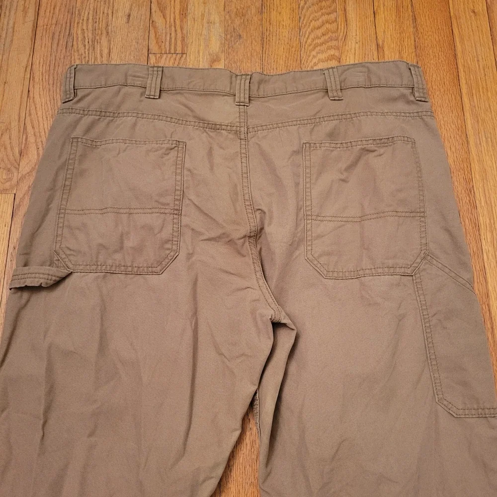 Blue Mountain 40x30 Carpenter Pants Tan Canvas‎ Utility Workwear Rugged